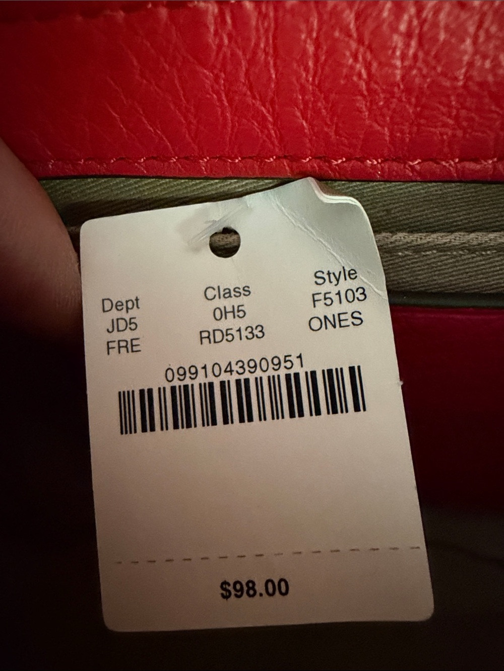 J Crew Red Leather Crossbody Bag with Brass Buckle - Picture 11 of 11
